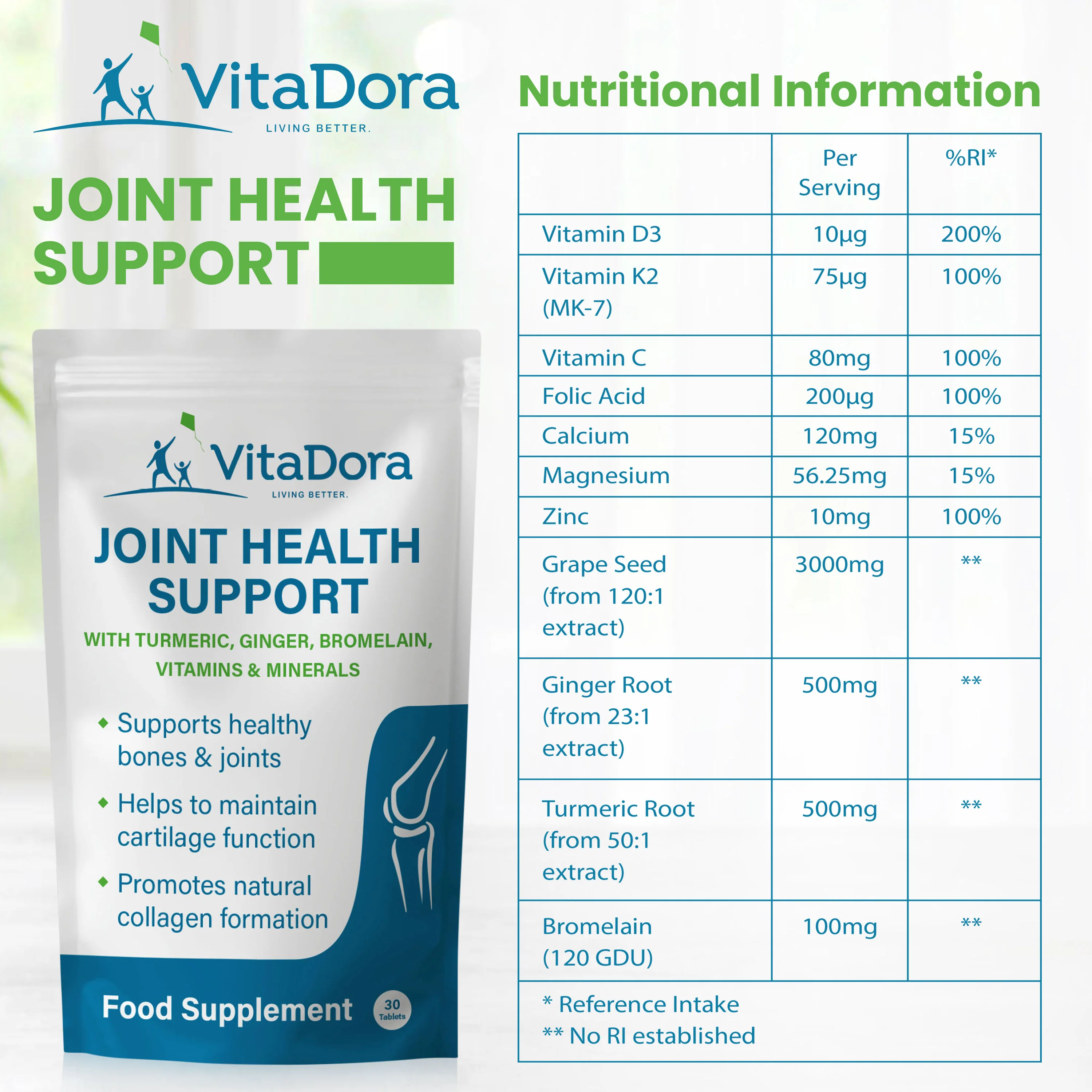 VitaDora Joint Health Support Supplements - 30 Day Supply - Image 7